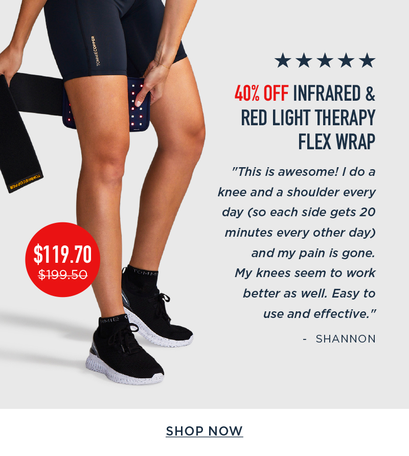 40% OFF INFRARED & RED LIGHT THERAPY FLEX WRAP SHOP NOW