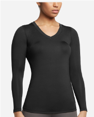 Women's Core Compression Long Sleeve V-Neck Shirt