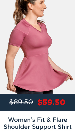 WOMEN'S FIT & FLARE SHOULDER SUPPORT SHIRT