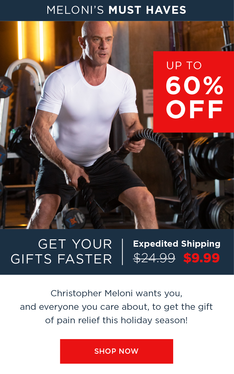 MELONI'S MUST HAVES UP TO 60% OFF GET YOUR GIFTS FASTER EXPEDITED SHIPPING $9.99