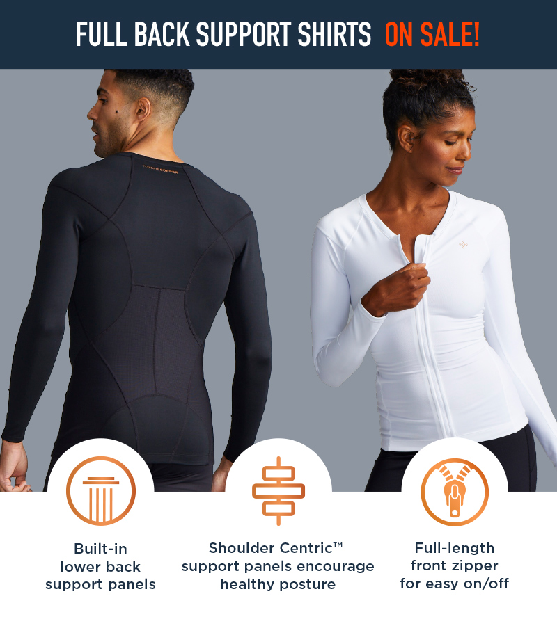 FULL BACK SUPPORT SHIRTS ON SALE!