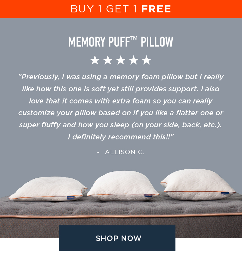 BUY 1 GET 1 FREE MEMORY PUFF PILLOW SHOP NOW