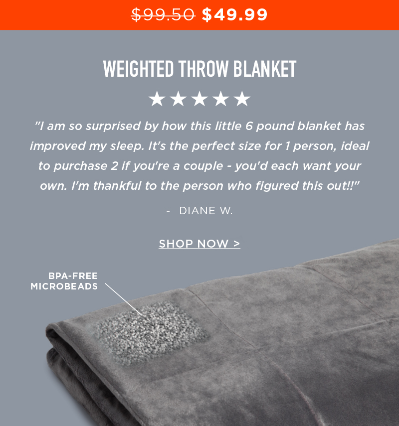 $49.99 WEIGHTED THROW BLANKET SHOP NOW