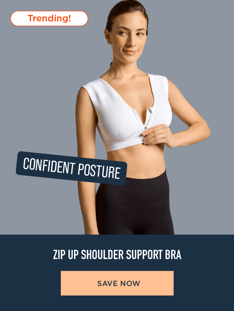 ZIP UP SHOULDER SUPPORT BRA SAVE NOW