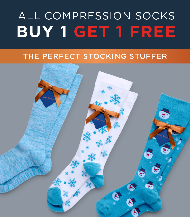 ALL COMPRESSION SOCKS BUY 1 GET 1 FREE THE PERFECT STOCKING STUFFER