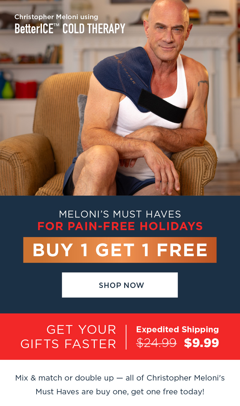 MELONI'S MUST HAVES FOR PAIN FREE HOLIDAYS BUY 1 GET 1 FREE SHOP NOW