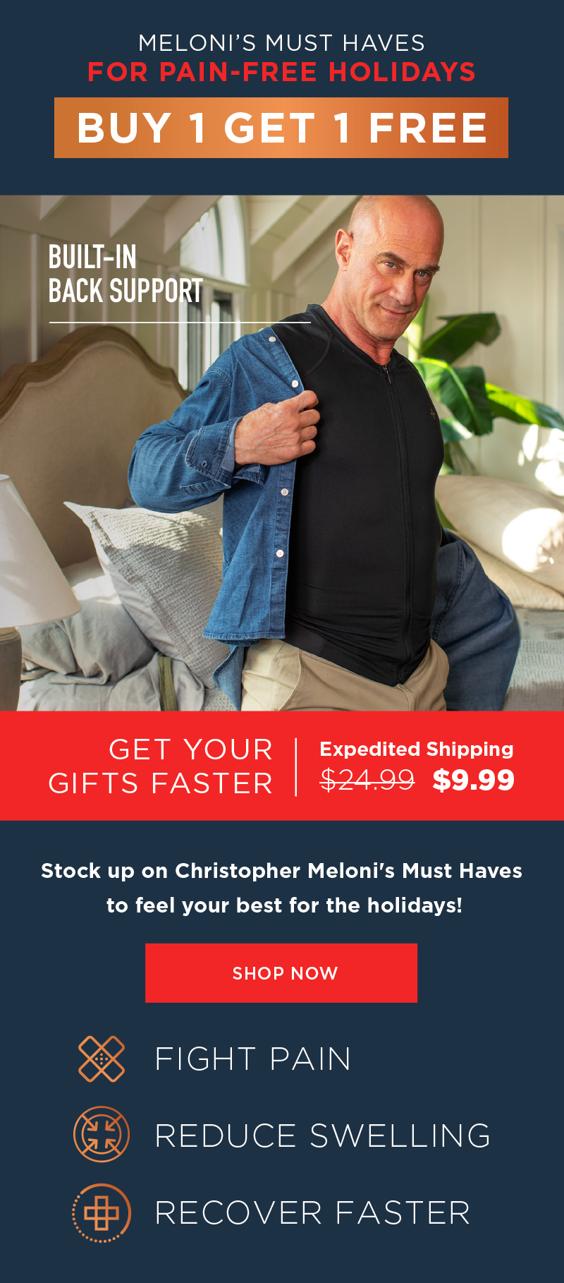 MELONI'S MUST HAVES FOR PAIN FREE HOLIDAYS BUY 1 GET 1 FREE SHOP NOW