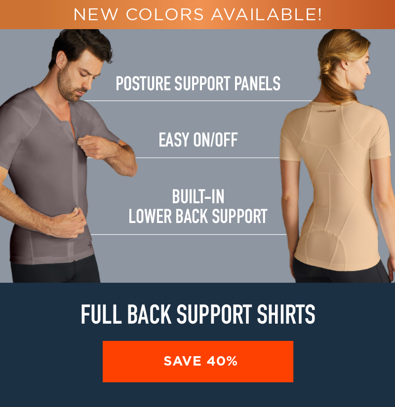 NEW COLORS AVAILABLE! FULL BACK SUPPORT SHIRTS SAVE 40%