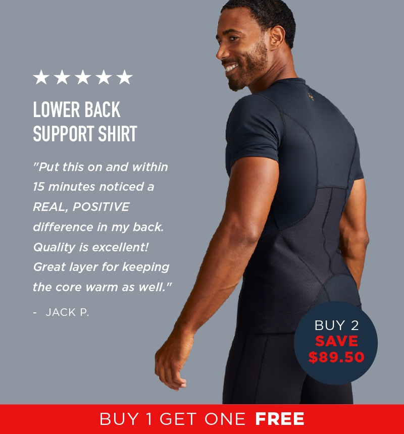 MEN'S LOWER BACK SUPPORT SHIRT BUY 2 SAVE $89.50