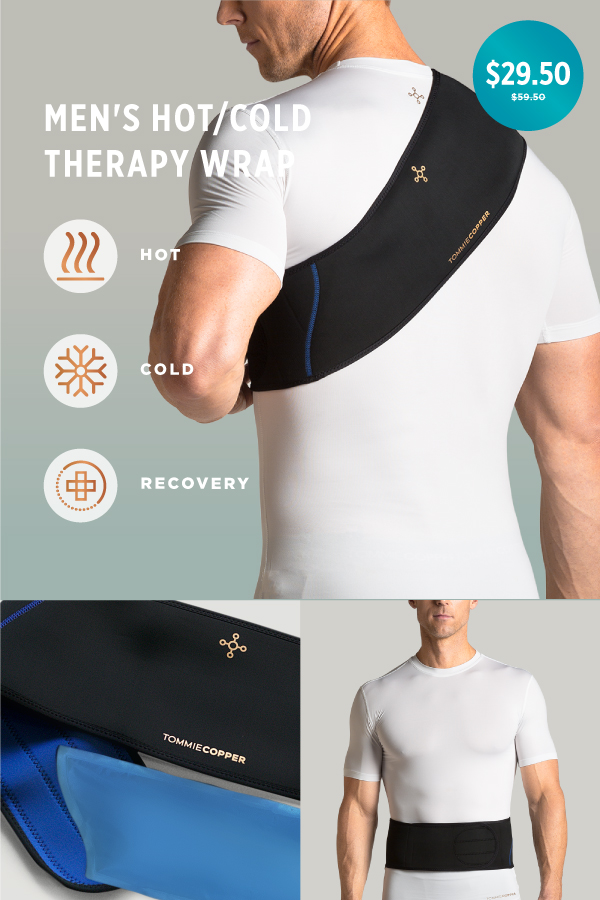 Men's Lower Back and Shoulder Therapy Wrap with Hot & Cold Gel Pack