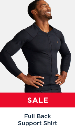 SALE ON THE MENS LONG SLEEVE FULL BACK SUPPORT SHIRT