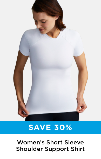 SAVE 30% WOMEN'S SHORT SLEEVE SHOULDER SUPPORT SHIRT