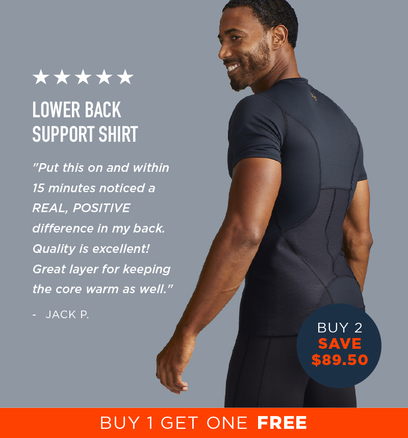 MEN'S LOWER BACK SUPPORT SHIRT BUY 2 SAVE $89.50