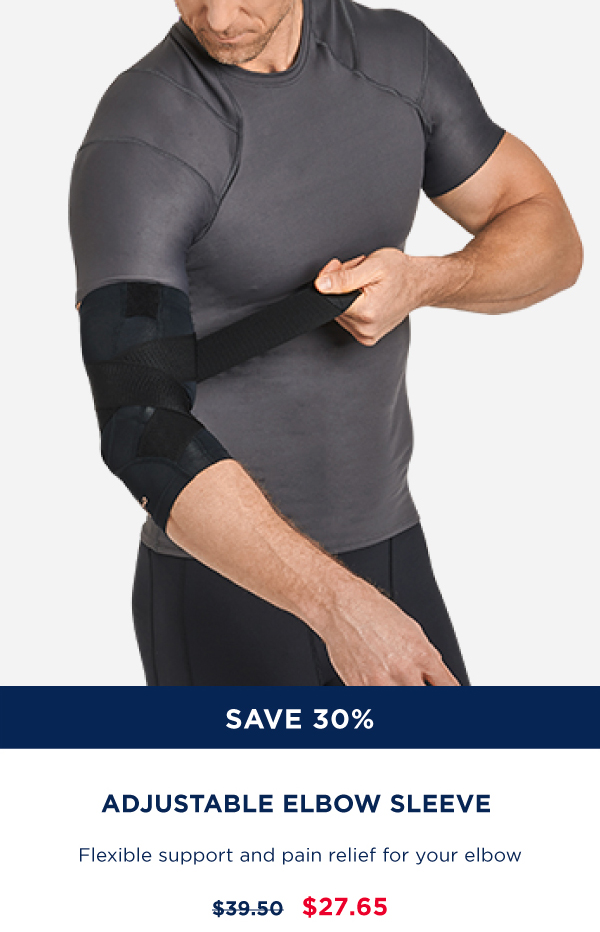 Men's Pro-Grade Adjustable Support Compression Elbow Sleeve