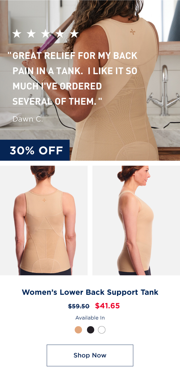 Women's Lower Back Support Tank