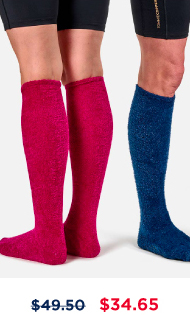 Women's 2-Pack Snuggle Over the Calf Gripper Socks