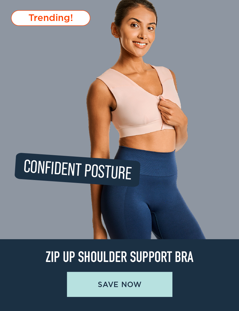 ZIP UP SHOULDER SUPPORT BRA SAVE NOW