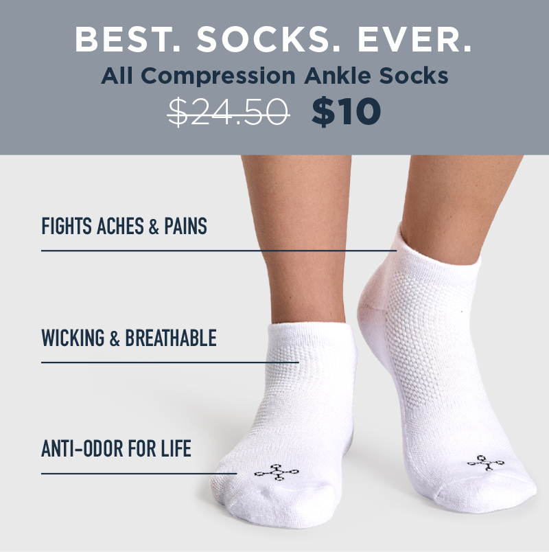 BEST. SOCKS. EVER. Eelte FIGHTS ACHES PAINS WICKING BREATHABLE ANTI-0DOR FOR LIFE 