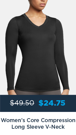 WOMEN'S CORE COMPRESSION LONG SLEEVE V NECK