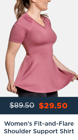 WOMEN'S FIT AND FLARE SHOULDER SUPPORT SHIRT