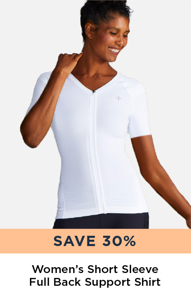 SAVE 30% WOMEN'S SHORT SLEEVE FULL BACK SUPPORT SHIRT