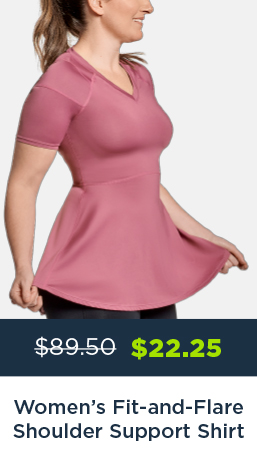 WOMEN'S FIT AND FLARE SHOULDER SUPPORT SHIRT