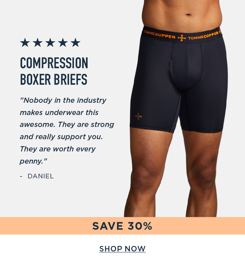 COMPRESSION BOXER BRIEFS SAVE 30% SHOP NOW