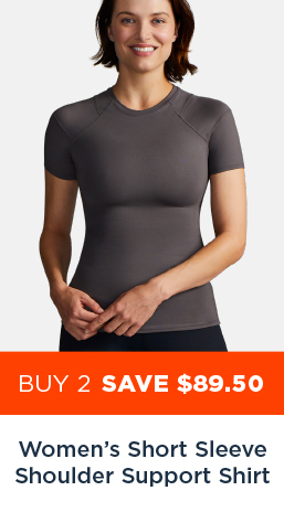 WOMEN'S SHORT SLEEVE SHOULDER SUPPORT SHIRT