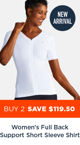 WOMEN'S FULL BACK SUPPORT SHORT SLEEVE SHIRT