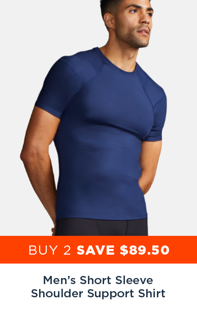 BOGO FREE MEN'S SHORT SLEEVE SHOULDER SUPPORT SHIRT