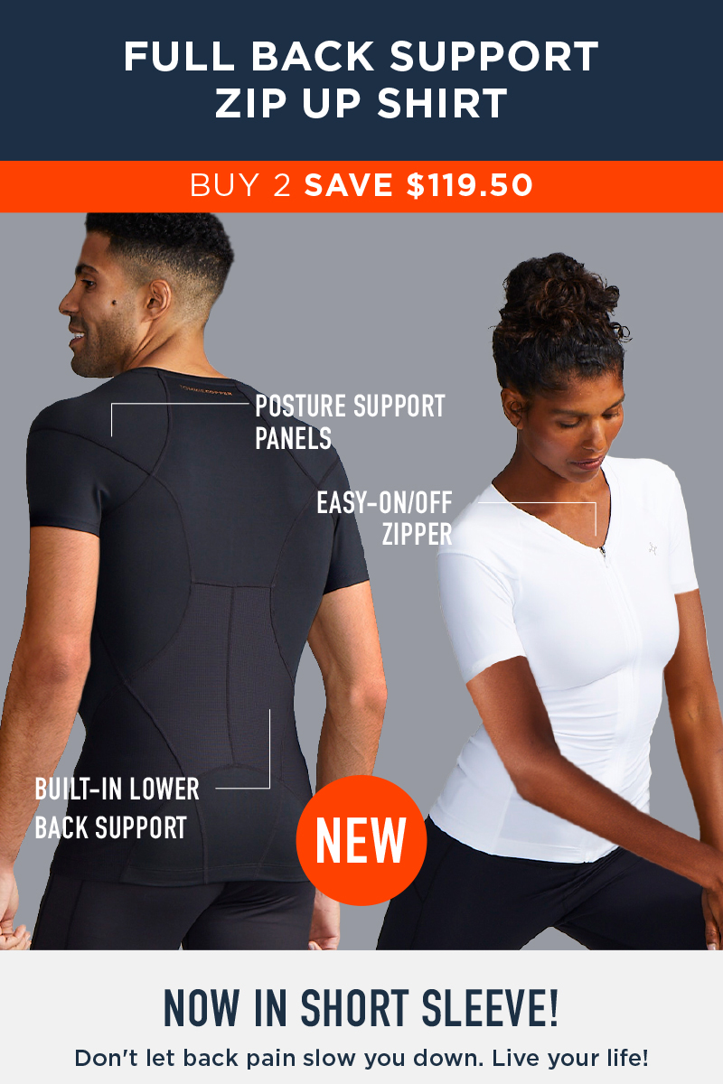 FULL BACK SUPPORT ZIP UP SHIRT