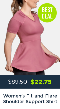 WOMEN'S FIT AND FLARE SHOULDER SUPPORT SHIRT