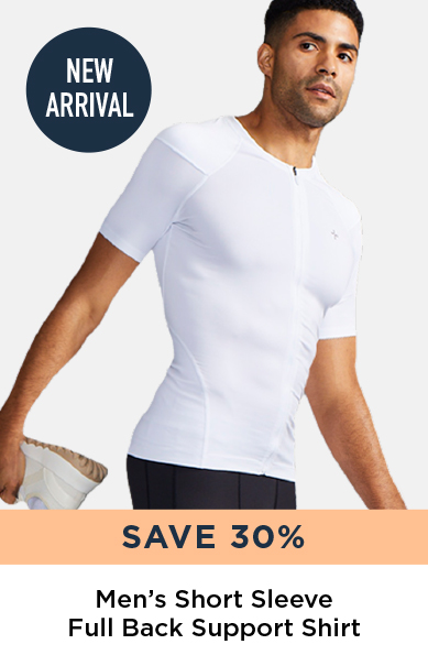 SAVE 30% MEN'S SHORT SLEEVE FULL BACK SUPPORT SHIRT