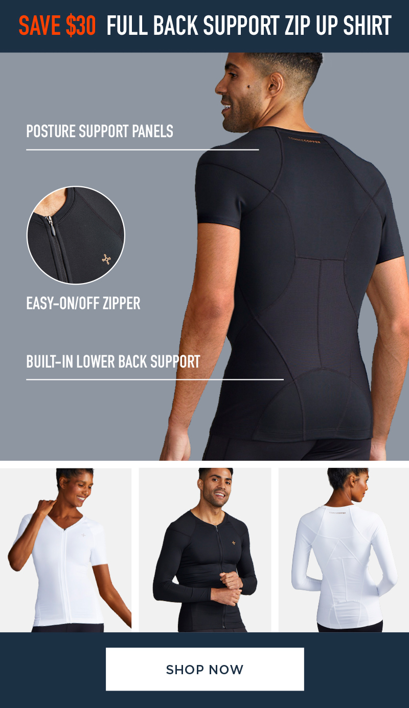 SAVE $30 FULL BACK SUPPORT ZIP UP SHIRT