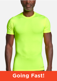 Men's Core Compression Short Sleeve Crew Neck Shirt Outlet