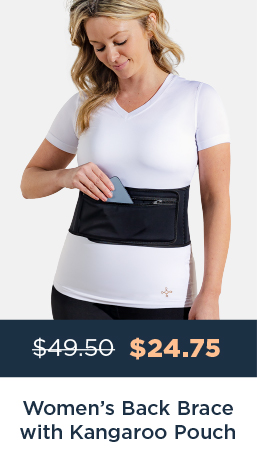 WOMEN'S BACK BRACE WITH KANGAROO POUCH