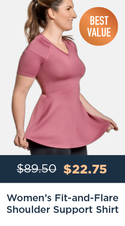 WOMEN'S FIT AND FLARE SHOULDER SUPPORT SHIRT