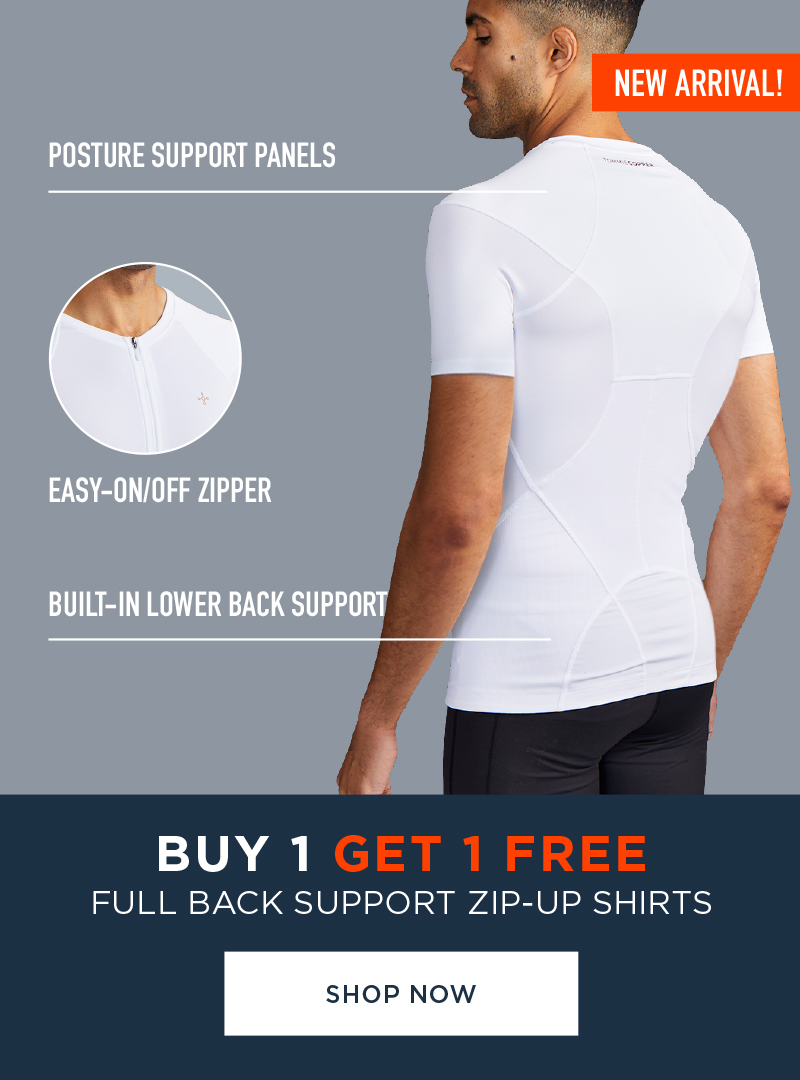 BUY 1 GET 1 FREE FULL BACK SUPPORT ZIP UP SHIRTS