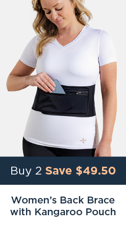 WOMEN'S BACK BRACE WITH KANGAROO POUCH