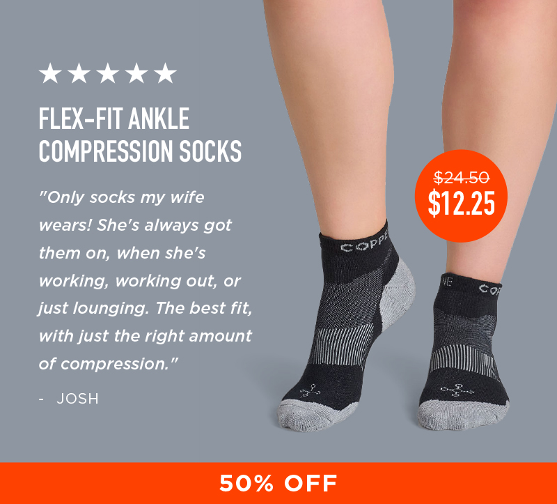 FLEX FIT ANKLE COMPRESSION SOCKS 50% OFF