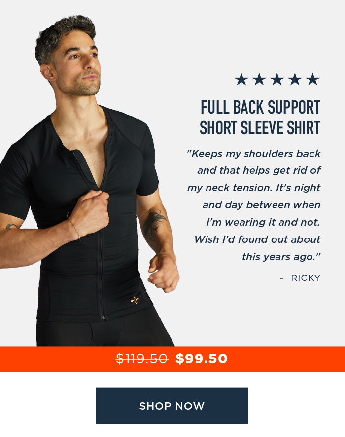 FULL BACK SUPPORT SHORT SLEEVE SHIRT SHOP NOW