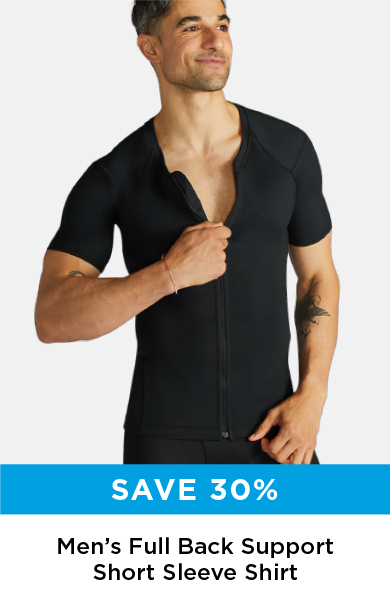 SAVE 30% MEN'S FULL BACK SUPPORT SHORT SLEEVE SHIRT