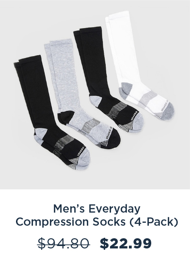 MEN'S EVERYDAY COMPRESSION SOCKS 4 PACK