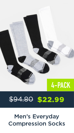 MEN'S EVERYDAY COMPRESSION SOCKS 4 PACK