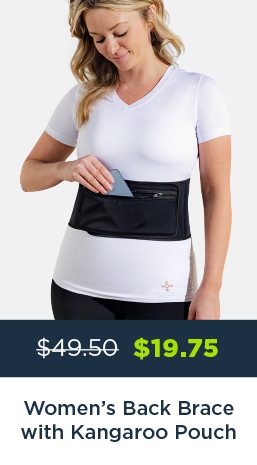 WOMEN'S BACK BRACE WITH KANGAROO POUCH