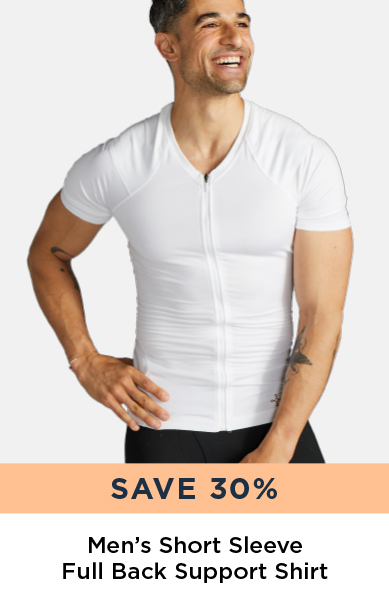 SAVE 30% MEN'S SHORT SLEEVE FULL BACK SUPPORT SHIRT