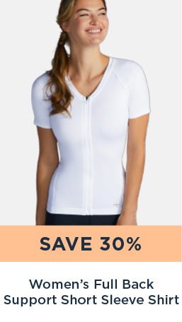 SAVE 30% WOMEN'S FULL BACK SUPPORT SHORT SLEEVE SHIRT