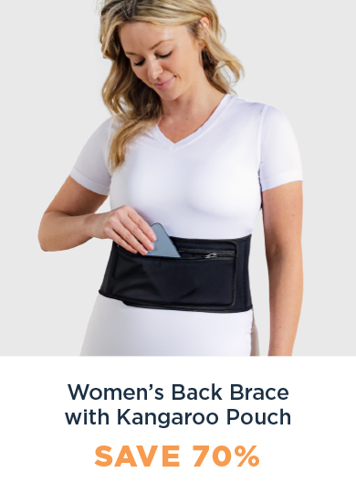 WOMEN'S BACK BRACE WITH KANGAROO POUCH