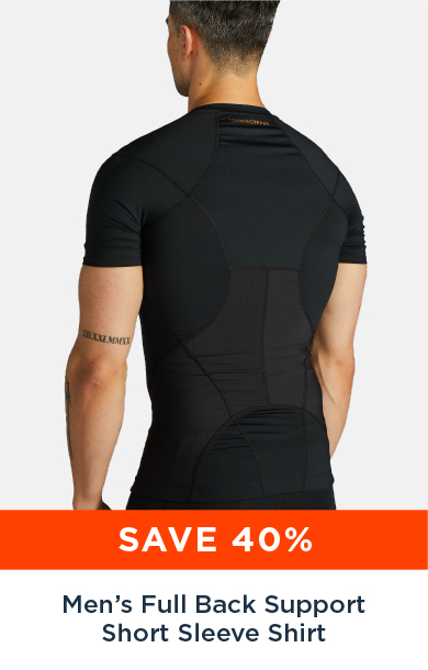 SAVE 40% MEN'S FULL BACK SUPPORT SHORT SLEEVE SHIRT