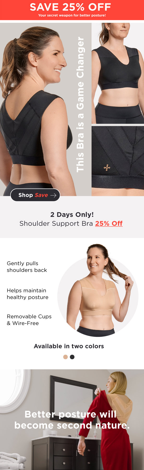 Women's Shoulder Support Bra